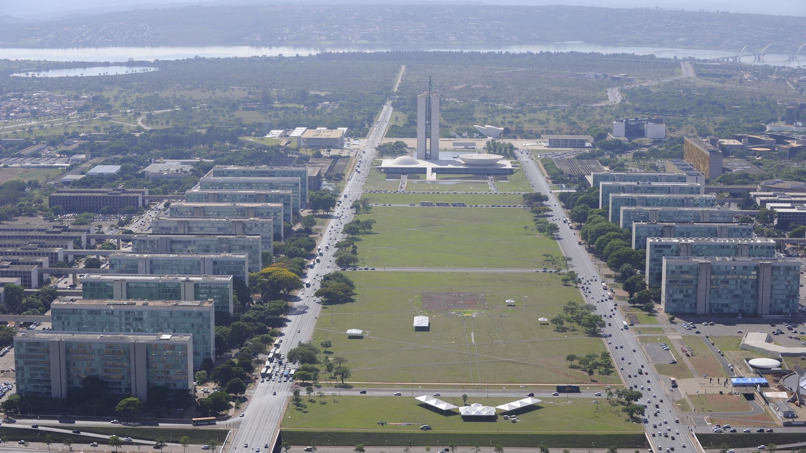 Vista aérea da Esplanada dos Ministérios, em Brasília — a ANPD passou a agência reguladora em 2026